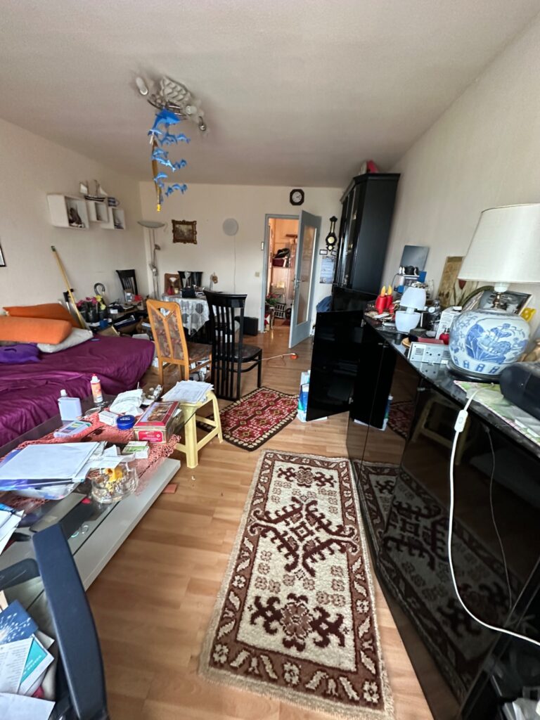 Wohnraum vor Beginn der umfassenden Renovierung